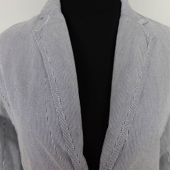 GAP blue and white striped modern fitted blazer jacket - Picture 2 of 7